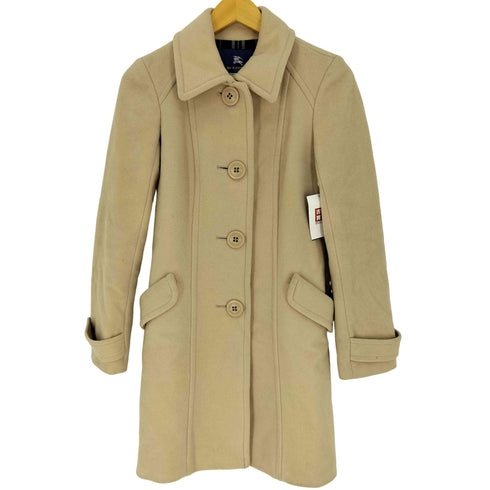 バーバリーブルーレーベル BURBERRY BLUE LABEL 裏地ノバチェック Aライン ナイロン混ウールコート レディース EUR:38