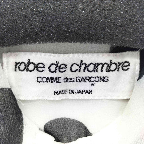 ローブドシャンブルコムデギャルソン robe de chambre COMME des GARCONS ドット パッチポケット ボタンダウン シアーシャツ レディース