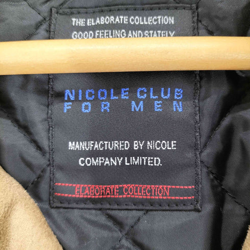 ニコルクラブフォーメン NICOLE CLUB FOR MEN キルティングライナー付マイクロスエードスタンドカラーコート メンズ 48