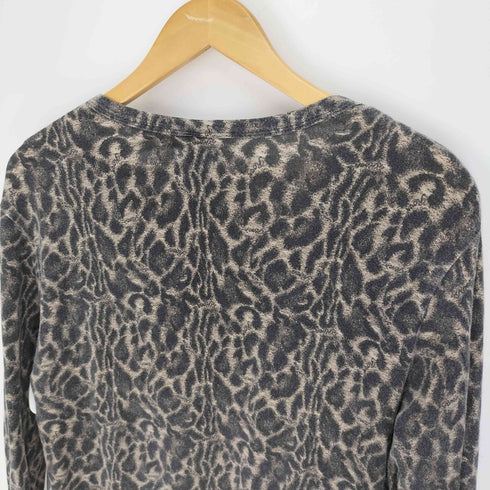 ロエン Roen レオパード プリント L/S クルーネック カットソー メンズ
