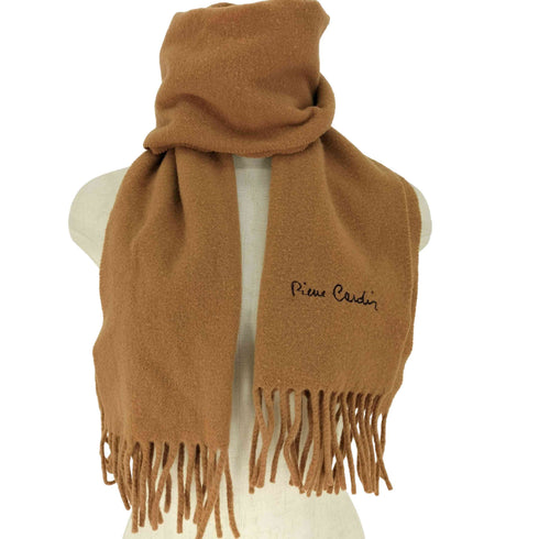 ピエールカルダン pierre cardin イタリア製 カシミヤ キャメル ストール マフラー レディース