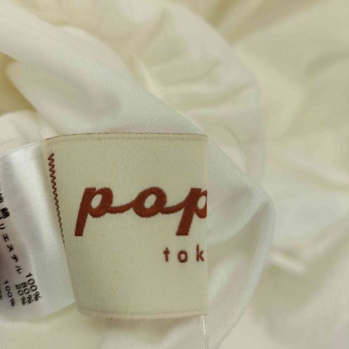 ポピートーキョー poppy tokyo レース切替 ギャザーショートスリーブブラウス レディース