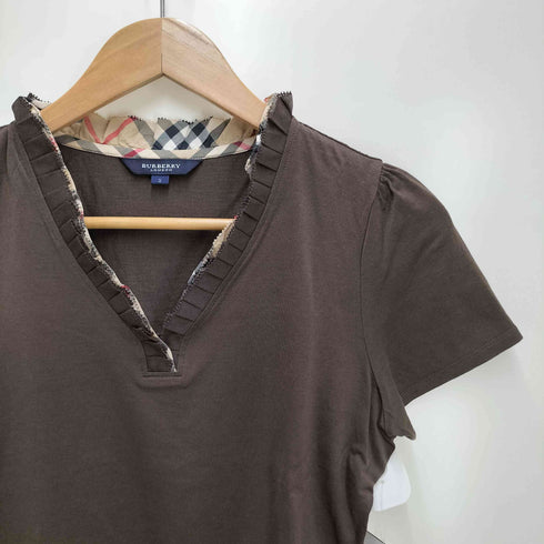 バーバリーロンドン BURBERRY LONDON チェック切り替え スキッパー ブラウス レディース JPN:2