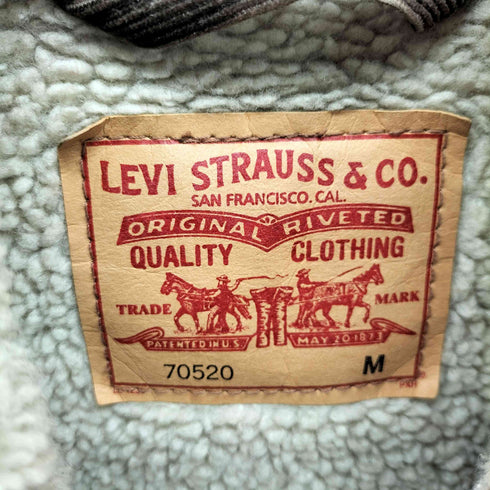 リーバイス Levis 70520 裏地 ボア コーデュロイ トラッカー ジャケット メンズ import:M