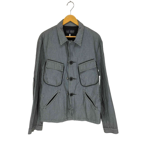 アルマーニジーンズ ARMANI JEANS ヒッコリーストライプジャケット メンズ 52