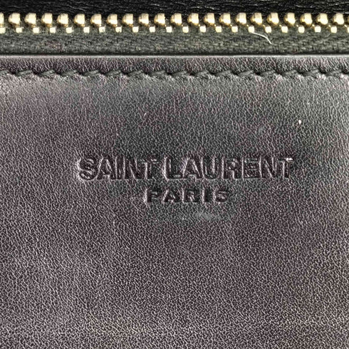 サンローランパリ SAINT LAURENT PARIS 金ロゴ レザー 長財布 メンズ