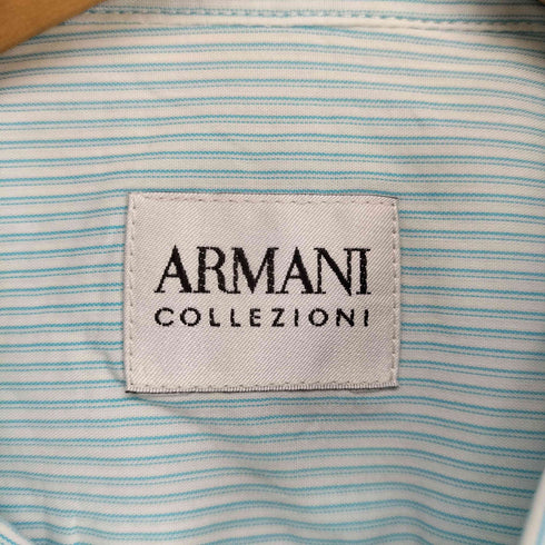 アルマーニコレツィオーニ ARMANI COLLEZIONI ストライプシャツ メンズ 15/40