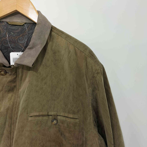 HENRY POOLE コットン シルク混 比翼 裏地ペイズリー 中綿 ブルゾン メンズ JPN:M