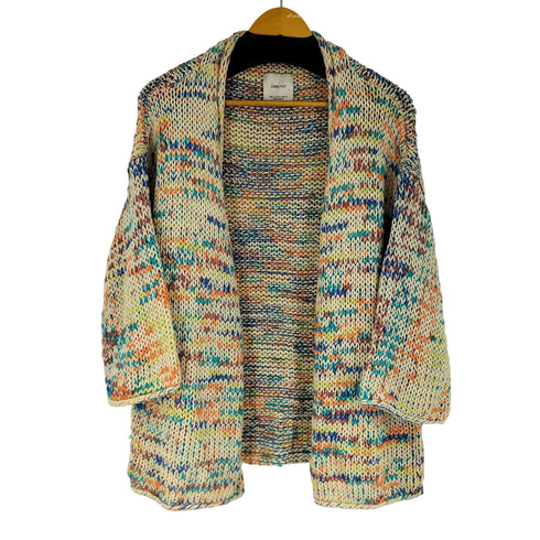 ザラ ZARA マルチカラー ボタンレス カーディガン レディース