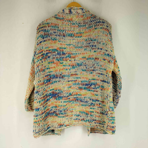 ザラ ZARA マルチカラー ボタンレス カーディガン レディース