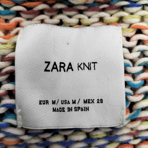 ザラ ZARA マルチカラー ボタンレス カーディガン レディース