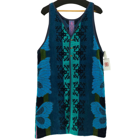 横浜ナナ YOKOHAMA NANA 2WAY 総柄 B蝶 パピヨン タオル地 ノースリーブ ワンピース レディース