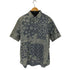ラルフローレン RALPH LAUREN indigo ペイズリー柄比翼S/S ポロシャツ メンズ import:XL