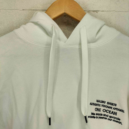 マリブシャツ MALIBU SHIRTS フロント刺繍プルオーバーパーカー メンズ L
