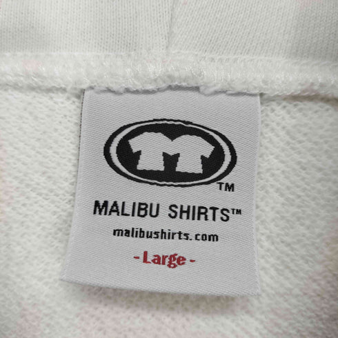マリブシャツ MALIBU SHIRTS フロント刺繍プルオーバーパーカー メンズ L