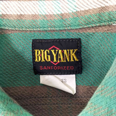 ビッグヤンク BIG YANK 日本製 復刻 マチ付きフランネルチェックシャツ メンズ import:S