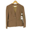 ヒューゴボス HUGO BOSS ウール混 ノーカラー テーラードジャケット レディース US:6