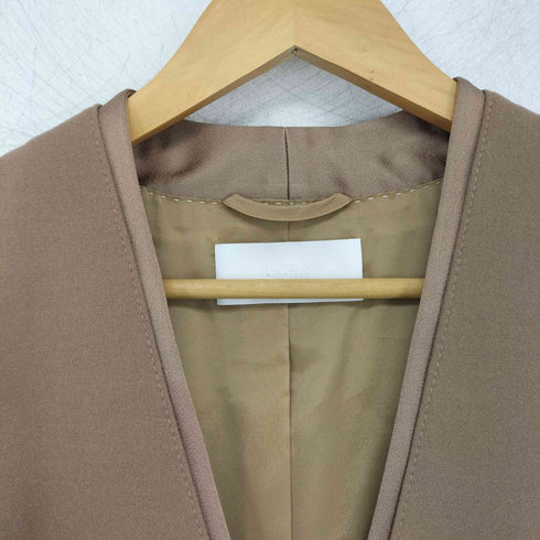 ヒューゴボス HUGO BOSS ウール混 ノーカラー テーラードジャケット レディース US:6