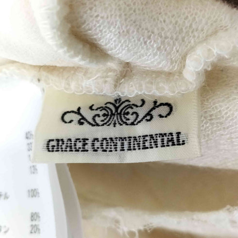 グレースコンチネンタル GRACE CONTINENTAL アンゴラ混 ドッキングニット レディース 36