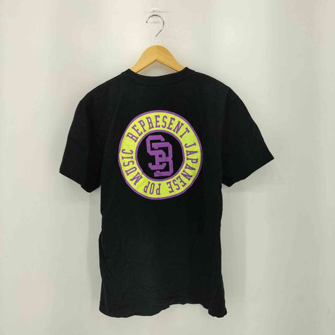 フロントプリント 半袖Tシャツ カットソー メンズ L