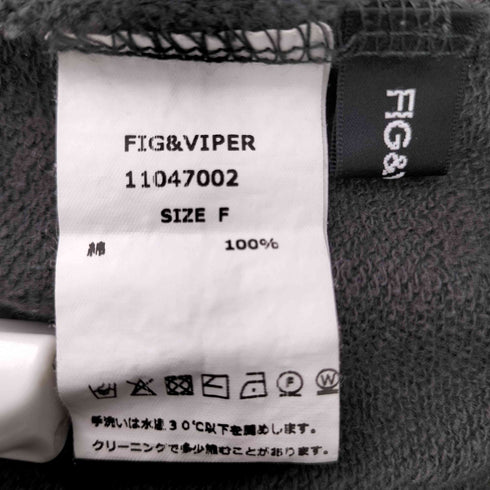フィグアンドヴァイパー FIG&VIPER ダブルカットロゴワイドPT ダメージスウェットパンツ レディース FREE