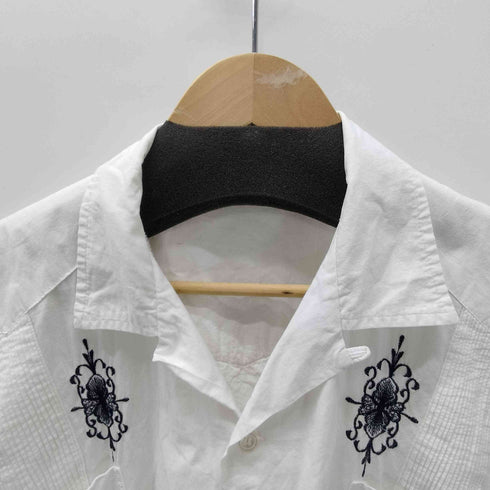 バッカーズ Backers TRADE MARK 復刻 三角タグ インド綿 コットン S/S 刺繍 キューバ シャツ メンズ import:M