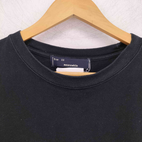 ミーンズワイル meanswhile Whole Earth Tee ロゴプリント クルーネック 半袖 Tシャツ メンズ JPN:3