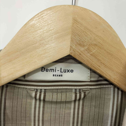デミルクスビームス Demi-Luxe BEAMS 24SS リネン混 ストライプ シャツ レディース