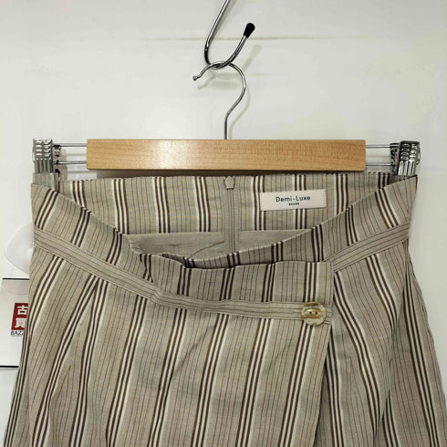 デミルクスビームス Demi-Luxe BEAMS 24SS リネン混 ストライプ スカート レディース JPN:38