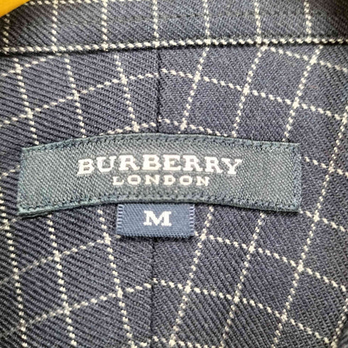 バーバリーロンドン BURBERRY LONDON ホース刺繍 チェック柄 L/S シャツ メンズ import:M