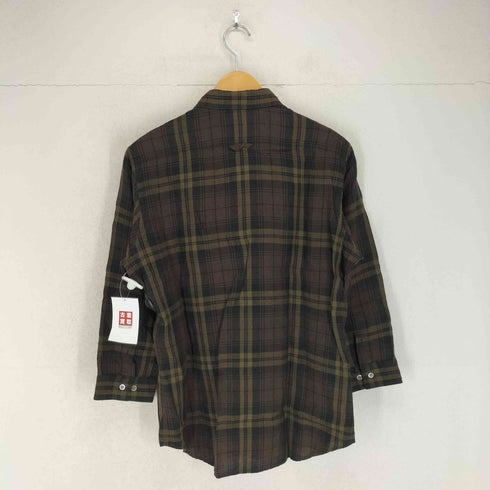 バーバリーロンドン BURBERRY LONDON ホース刺繍 チェック柄 L/S リネンシャツ メンズ import:M