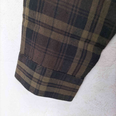 バーバリーロンドン BURBERRY LONDON ホース刺繍 チェック柄 L/S リネンシャツ メンズ import:M