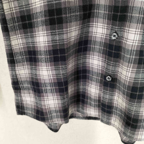 バーバリーブラックレーベル BURBERRY BLACK LABEL ホース刺繍 チェック柄 L/S シャツ メンズ 2