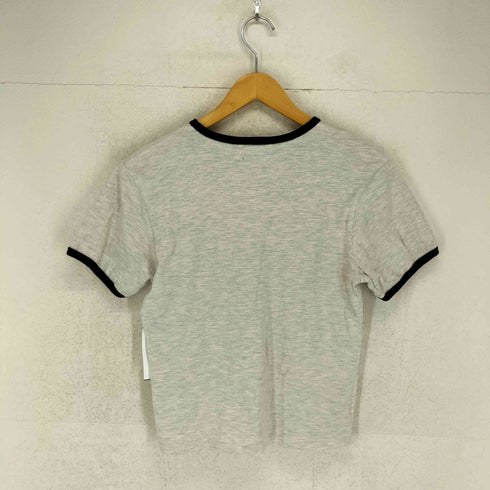 GROVE フロントプリントクルーネックリンガーTシャツ レディース