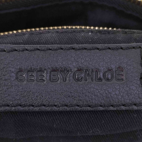 シーバイクロエ SEE BY CHLOE デカロゴ レザーハンドバッグ Y2K レディース
