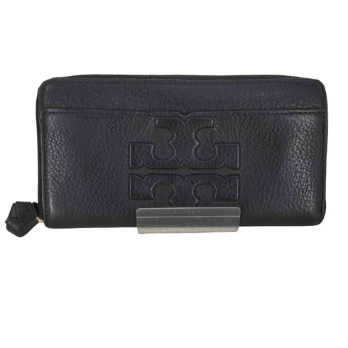 トリーバーチ TORY BURCH ロゴ型押し ラウンドジップ レザー長財布 レディース