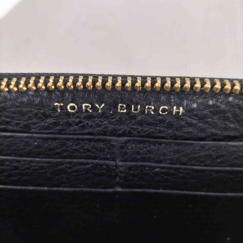 トリーバーチ TORY BURCH ロゴ型押し ラウンドジップ レザー長財布 レディース