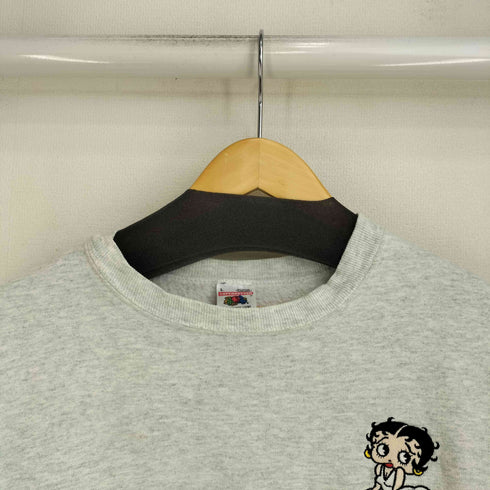フルーツオブザルーム FRUIT OF THE LOOM 90S 胸元刺繍クルーネックスウェット メンズ import:L