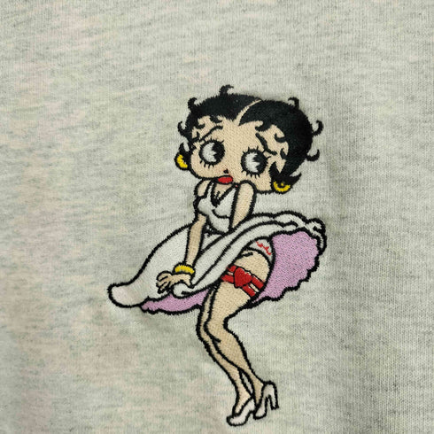 フルーツオブザルーム FRUIT OF THE LOOM 90S 胸元刺繍クルーネックスウェット メンズ import:L