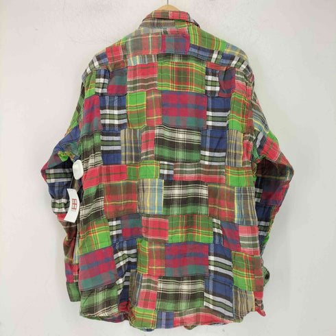 ポロバイラルフローレン Polo by RALPH LAUREN SPORT CODY パッチワークチェック柄ボタンダウンシャツ メンズ LL