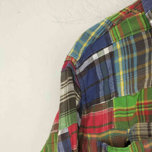 ポロバイラルフローレン Polo by RALPH LAUREN SPORT CODY パッチワークチェック柄ボタンダウンシャツ メンズ LL