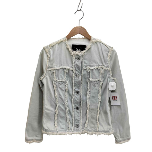 ドルチェアンドガッバーナ DOLCE&GABBANA ノーカラー デニムジャケット Y2K レディース