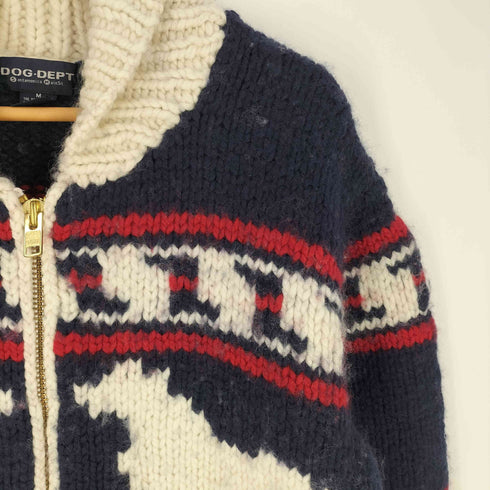 DOG DEPT犬柄 カウチンセーター メンズ JPN:M