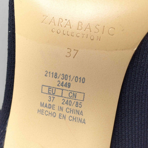 ザラベーシック ZARABASIC ボーダー ハイヒール ソックスブーツ レディース 37