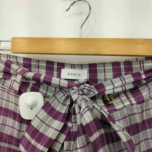アーリ EARIH チェック 薄手 ワイドパンツ レディース