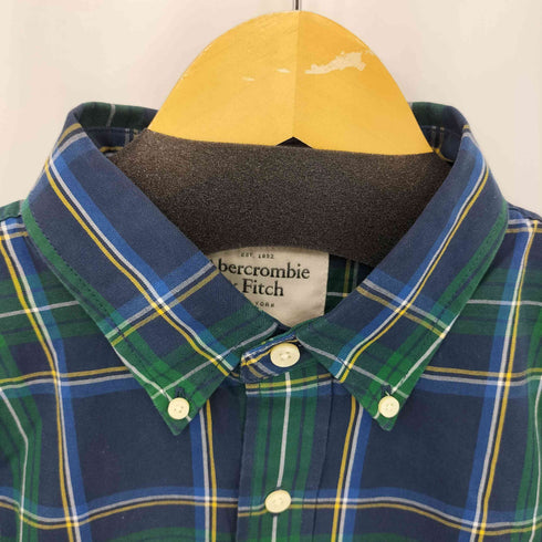 アバクロンビーアンドフィッチ Abercrombie & Fitch MUSCLE チェック ボタンダウン ロングスリーブシャツ メンズ M