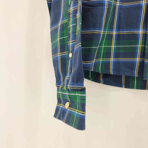 アバクロンビーアンドフィッチ Abercrombie & Fitch MUSCLE チェック ボタンダウン ロングスリーブシャツ メンズ M