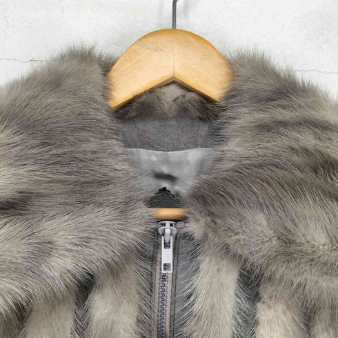 Parienne pig leather ファー切替レザージャケット レディース 9