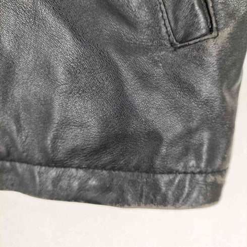 lamb leather 裏地ノバチェックカーコート メンズ S