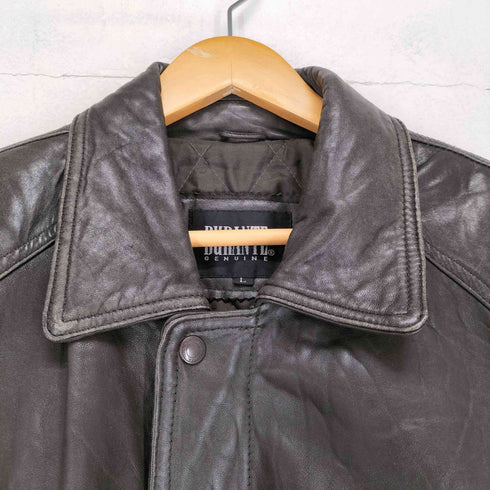 DURANTE lamb leather 裏地キルティングラムレザーカーコート メンズ L
